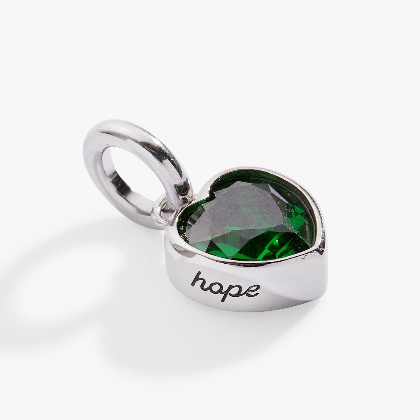 May 'Hope' Heart Birthstone Charm