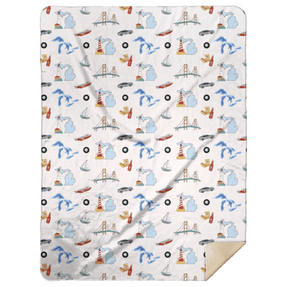Michigan Plush Throw Blanket 60x80 Soft Hometown Home Accent