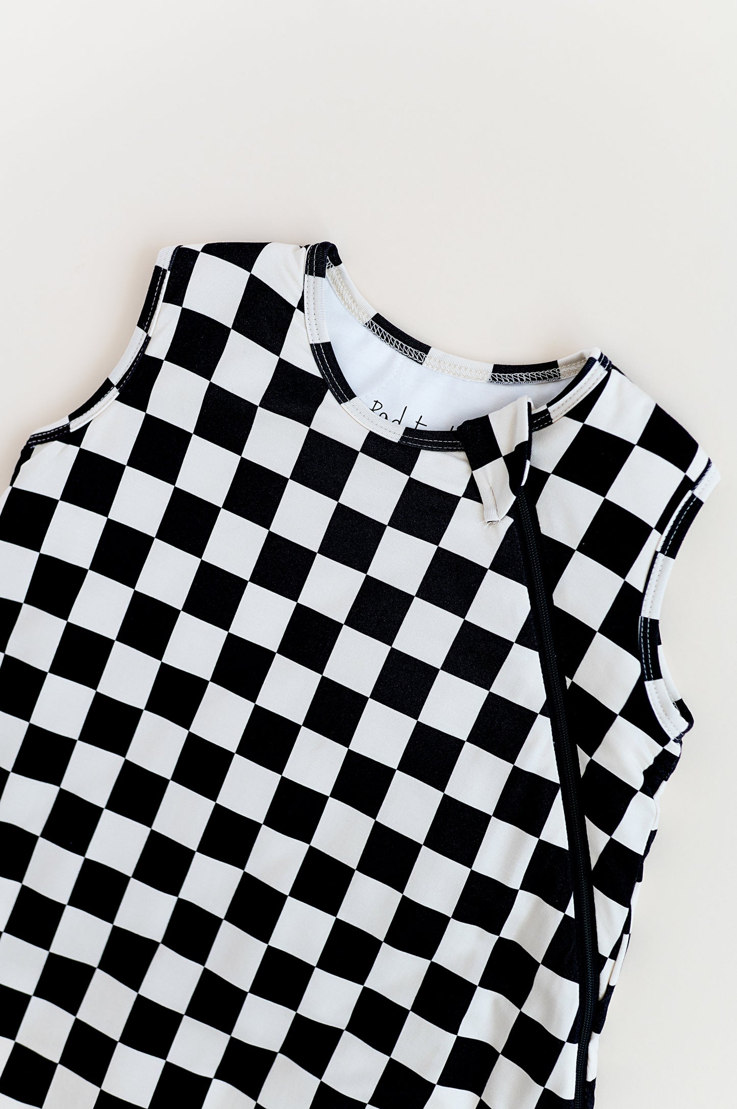 BAMBOO SLEEP BAG - BLACK CHECKERS