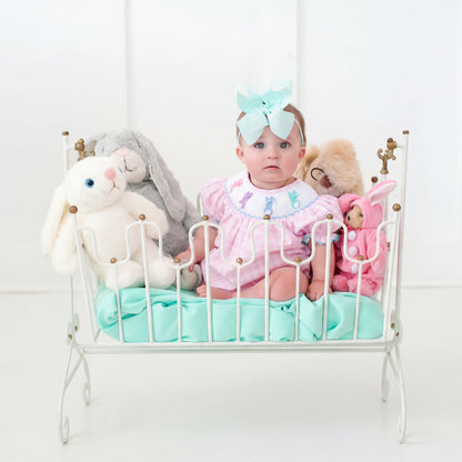 Smocked Pink Bunny Bubble