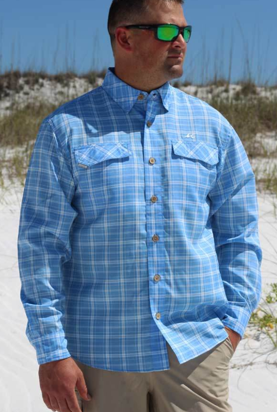 Men's Coastal Plaid Long Sleeve Shirt