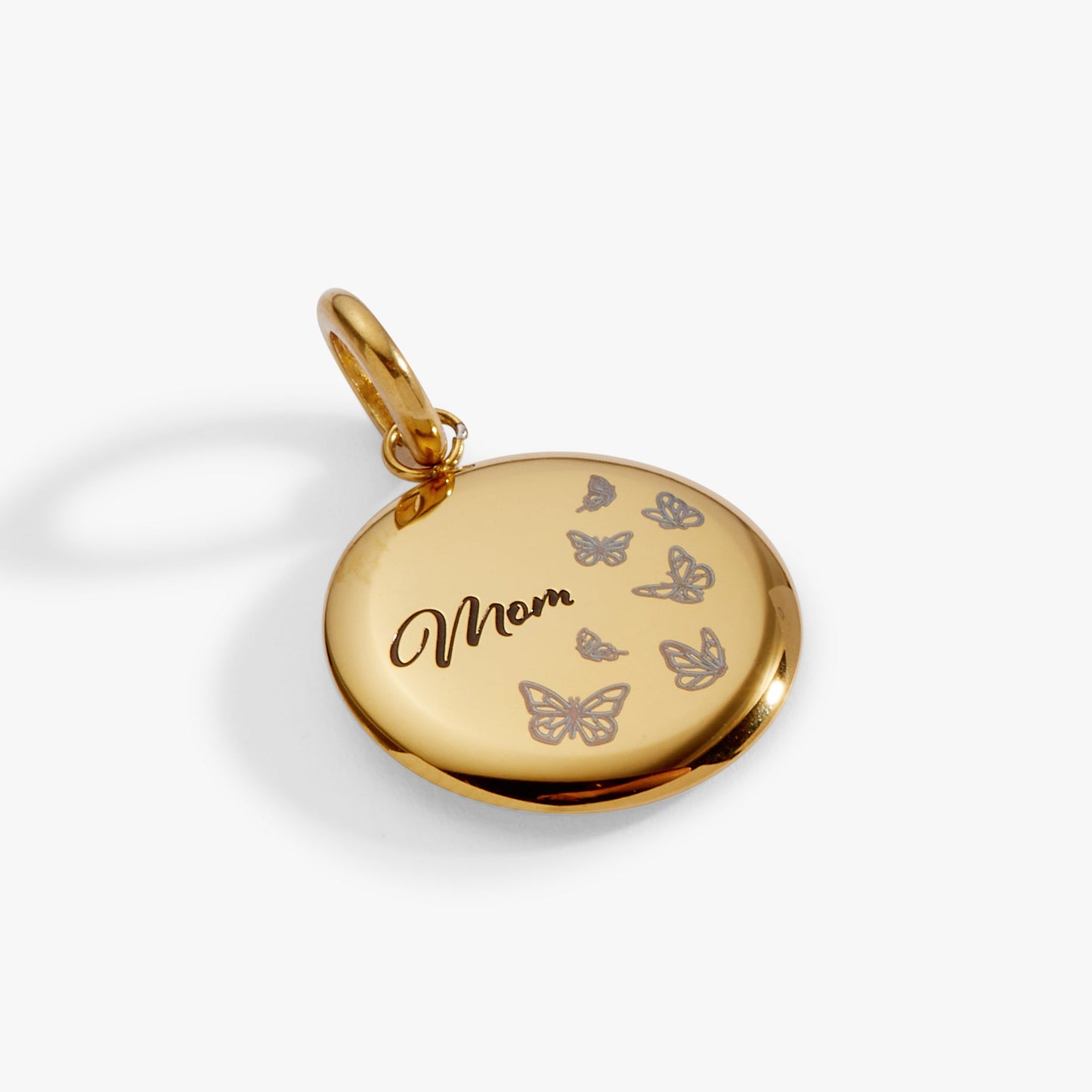 Mom Butterfly Disc Charm