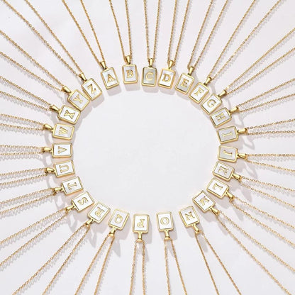 Mother of Pearl Initial Cards
