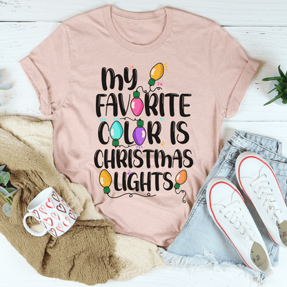 My Favorite Color Is Christmas Lights Tee
