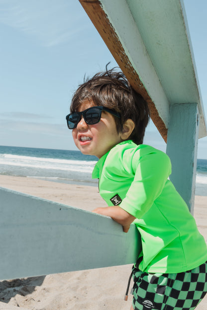 UPF50 RASHGUARD SHIRT - ELECTRIC LIME