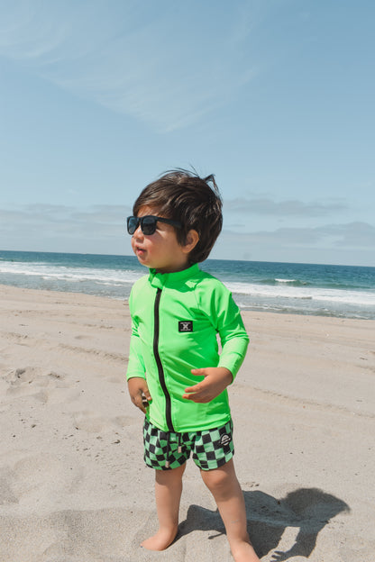UPF50 RASHGUARD SHIRT - ELECTRIC LIME