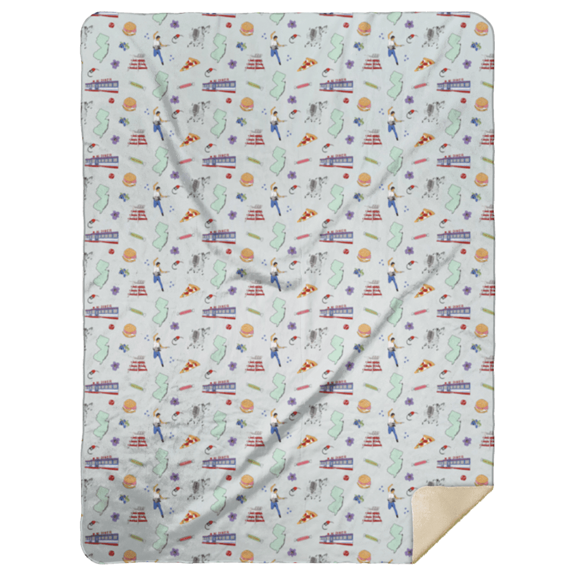 New Jersey Plush Throw Blanket 60x80