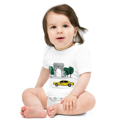New York City Washington Sq Park Baby short sleeve one piece Everyday Newborn Outfit