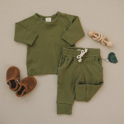 Organic Cotton Ribbed 2pc Set - more colors