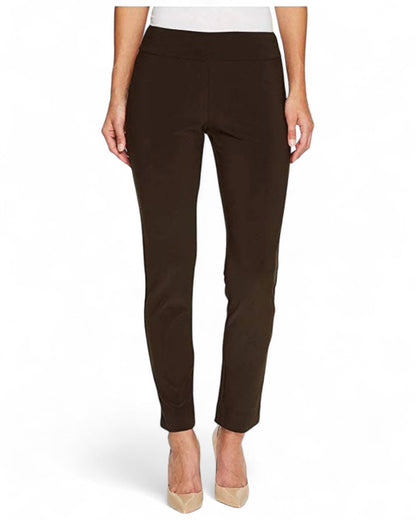 Krazy Larry P21 Microfiber Straight Leg Pant - Brown