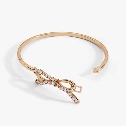 Bow Pearl Coquette Tension Bangle