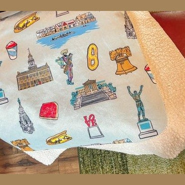 Philadelphia Plush Throw Blanket 60x80 Cozy Hometown Comfort