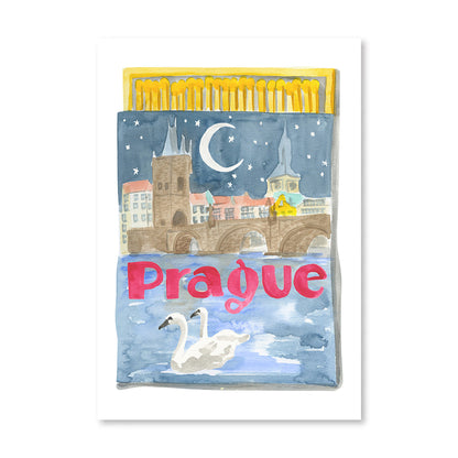 Prague Matchbook Art Print