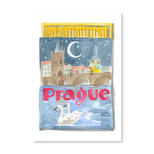 Prague Matchbook Art Print