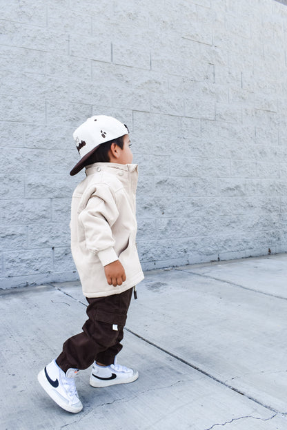 REMOVABLE HOODIE BANXS JACKET - BEIGE
