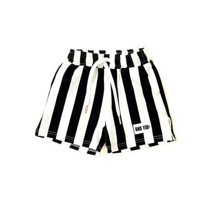 RIVIERA STRIPE SHORTS - BLACK