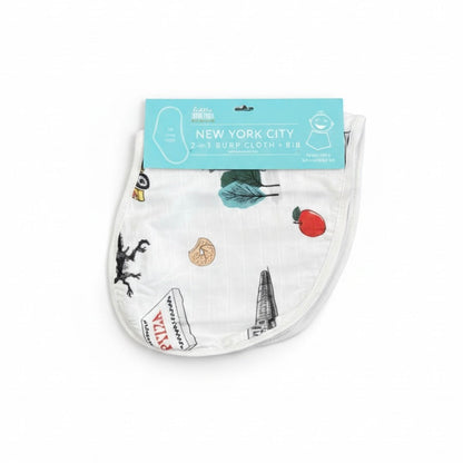 Washington Square Park NYC Newborn Gift Bundle: Swaddle, Bib & Onesie