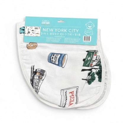 Washington Square Park NYC Newborn Gift Bundle: Swaddle, Bib & Onesie