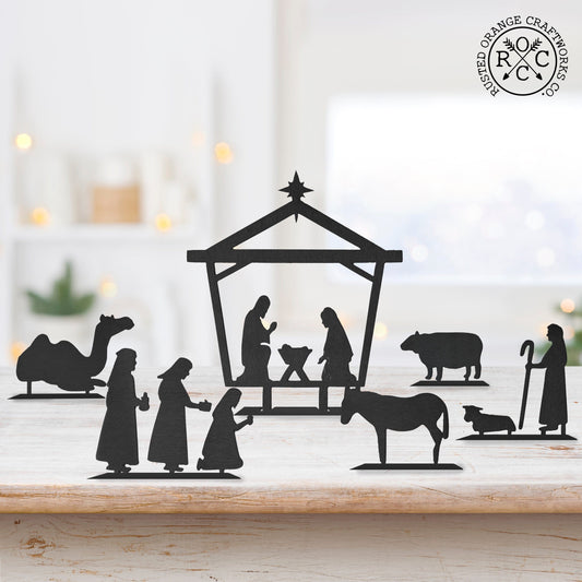 Family Christmas Nativity - 6 Piece Metal Only Set