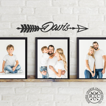 Somerset Arrow - Personalized Metal Name Sign for Wall Decor