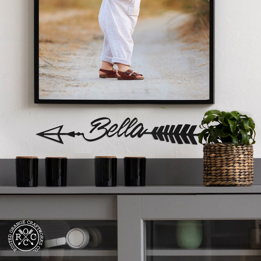 Somerset Arrow - Personalized Metal Name Sign for Wall Decor