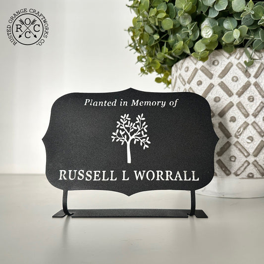 Tree Memorial Plaque - Planted in Memory Of - Cemetery Decorations Grave Markers for Cemetery Memorial Plaques
