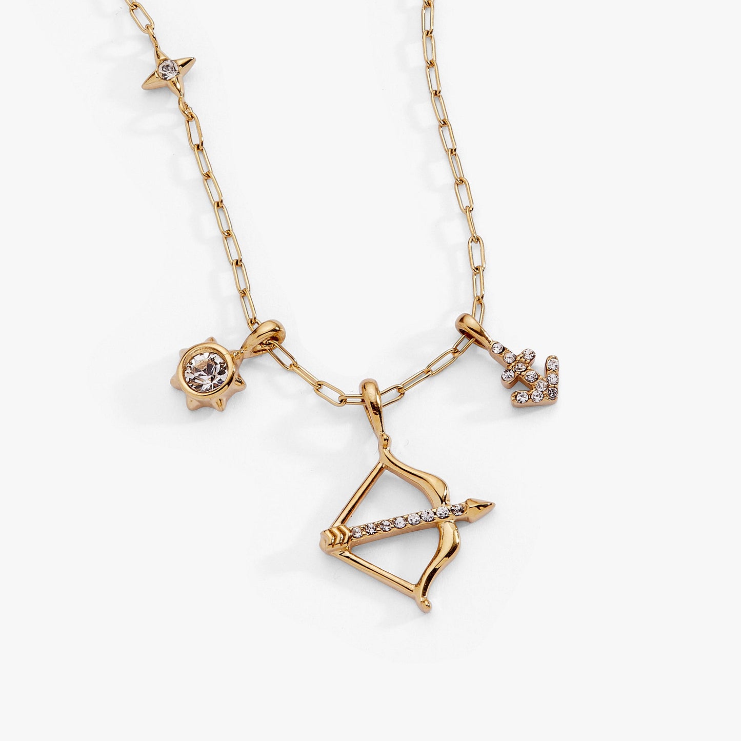 Sagittarius Zodiac Charm Cluster Necklace