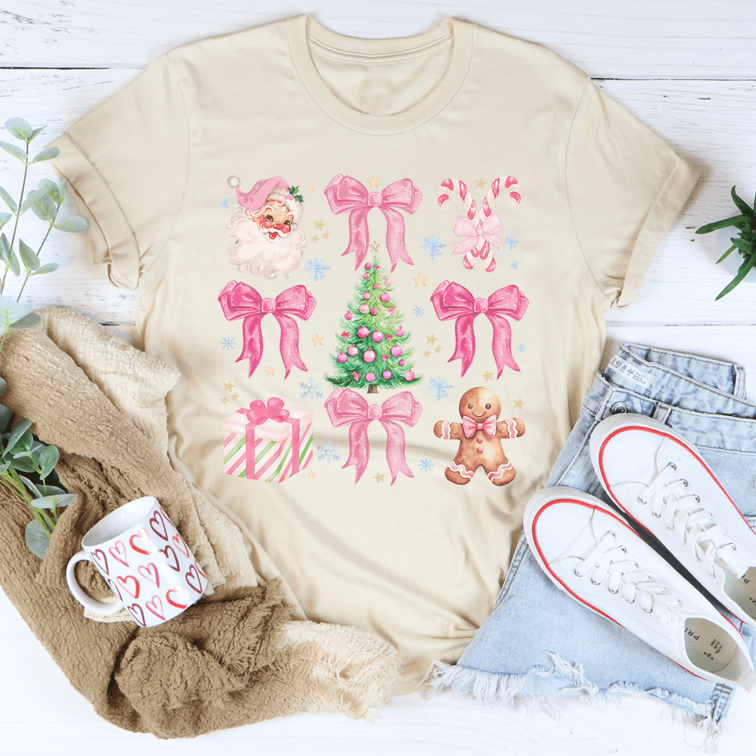 Santa Pink Coquette Tee