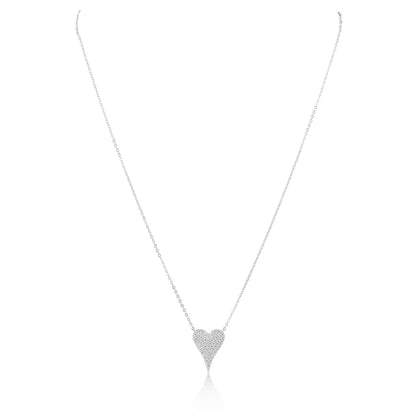 Sara Pave Heart Necklace