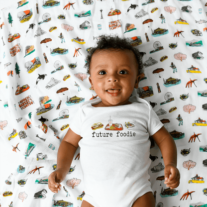 Seattle Foodie Baby Onesie Soft Cotton Newborn Outfit