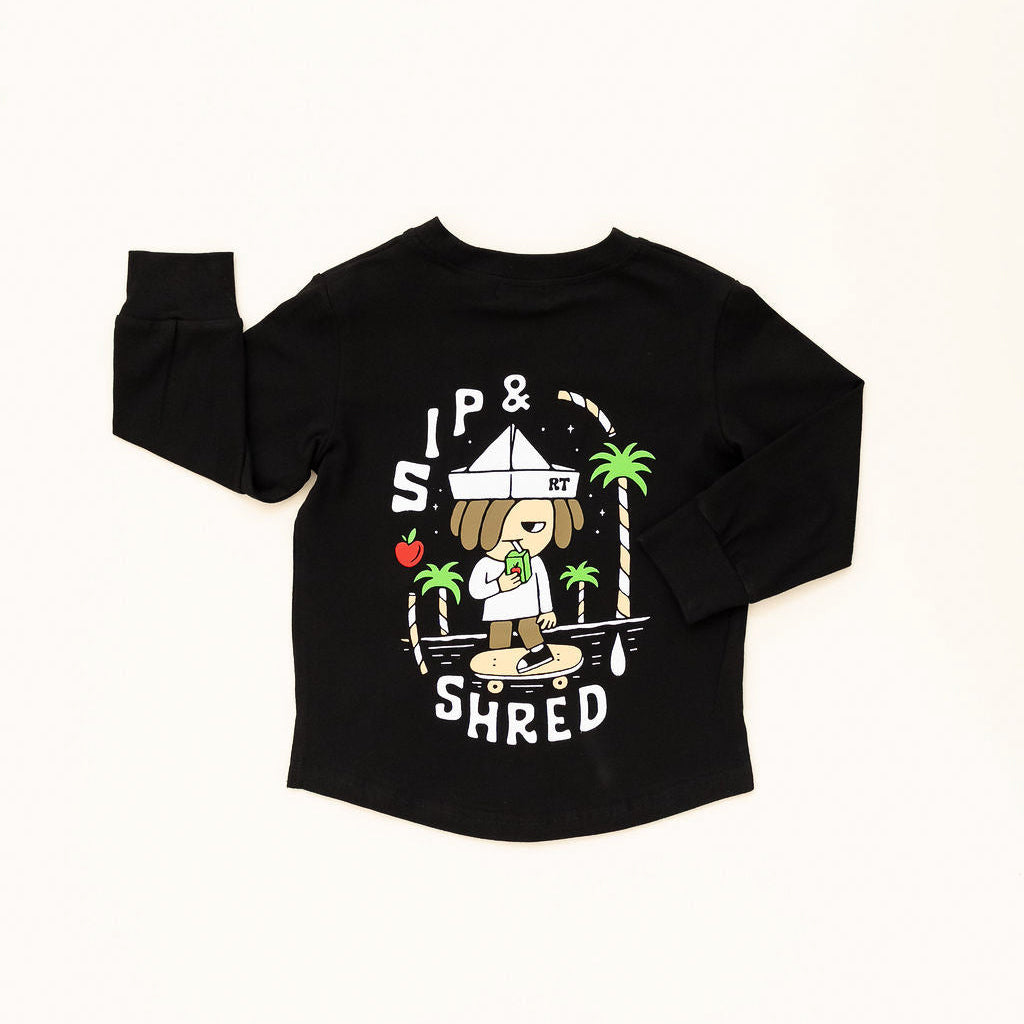 SIP & SHRED LONG SLEEVE TEE