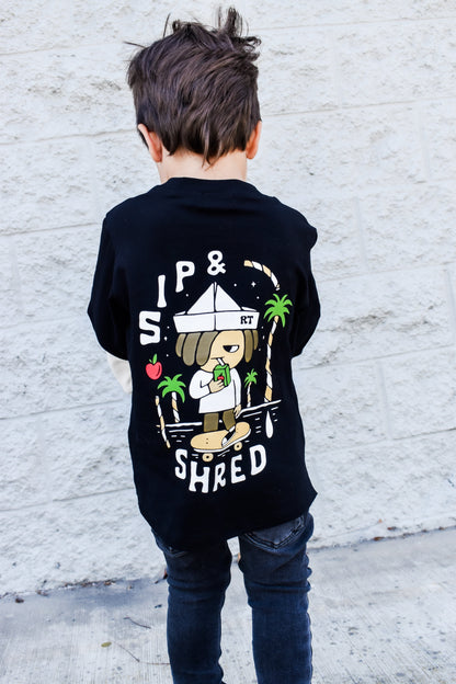 SIP & SHRED LONG SLEEVE TEE