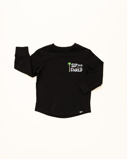 SIP & SHRED LONG SLEEVE TEE