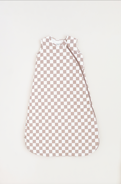 BAMBOO SLEEP BAG -  TAN CHECKERS