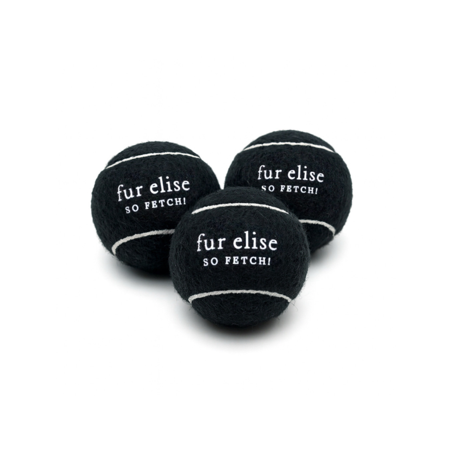 So Fetch! Tennis Ball Pack of 3 - Noire