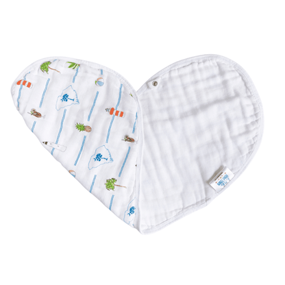 GiftSet: South Carolina Baby Muslin Swaddle Blanket and Burp Cloth/Bib Combo Baby Shower Essential for Newborn