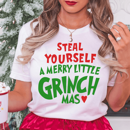 Steal Yourself A Merry Little Grinchmas Tee