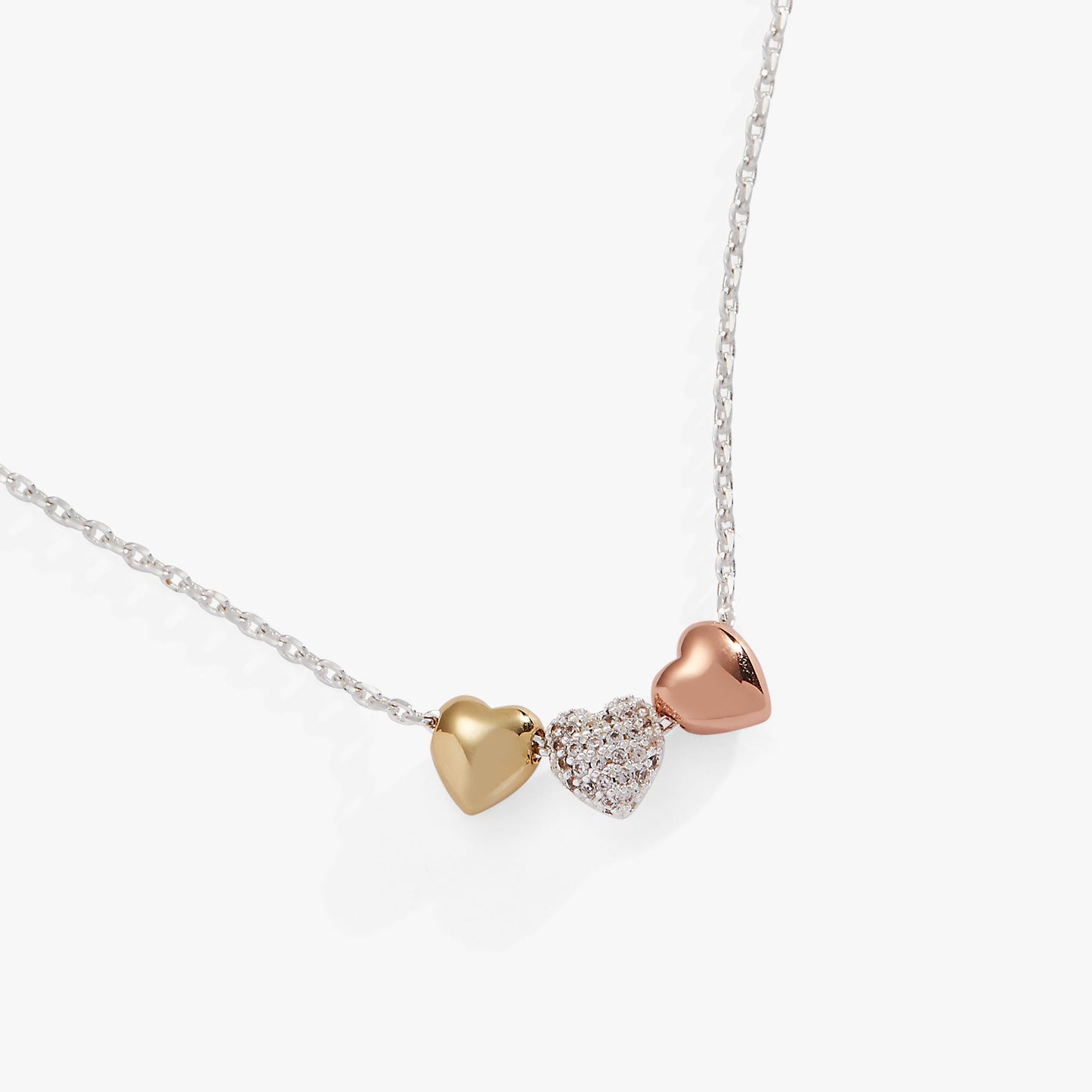 Crystal Heart Slider Necklace