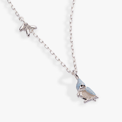 Tufted Titmouse Bird Pendant Necklace