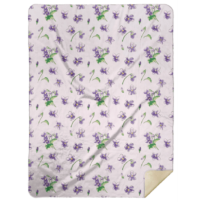 Violets Plush Throw Blanket 60x80